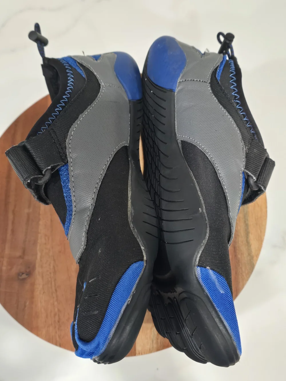 Body Glove Barefoot 3T Men's Size 7 Water Shoes Black Blue 3-Toe Minimalist